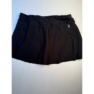 Women's Spyder Active Black Skort with Shorts L White Logo